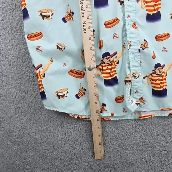 RSVLTS Men's Great Hambino The Sandlot Button Up Short Sleeve Shirt Size XL - Picture 12 of 14